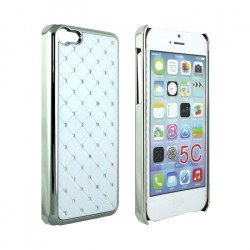 iPhone 5C Star Diamond Chrome Case (White)